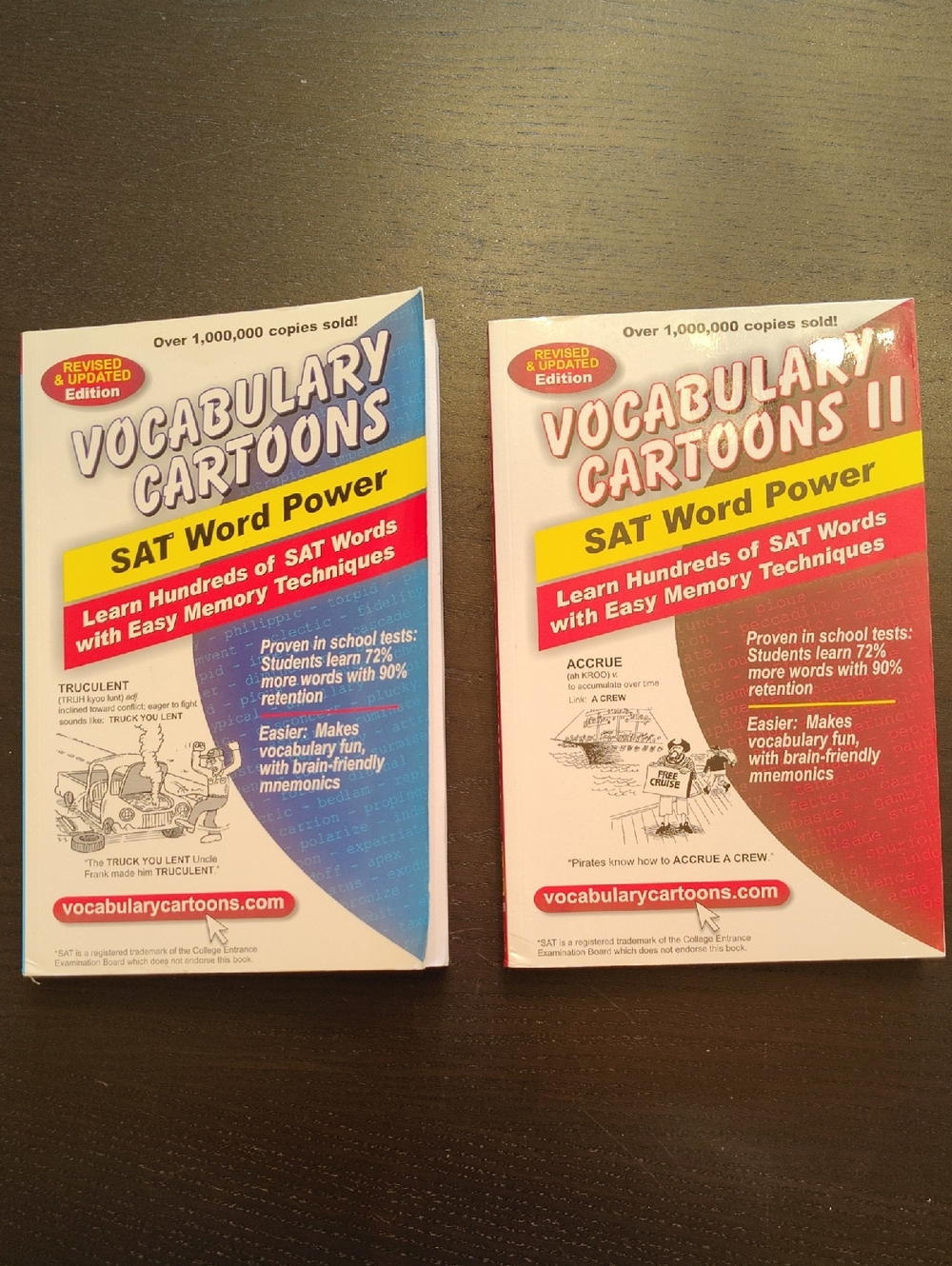Vocabulary Cartoons SAT Word Power Pair - Blue & Red Covers